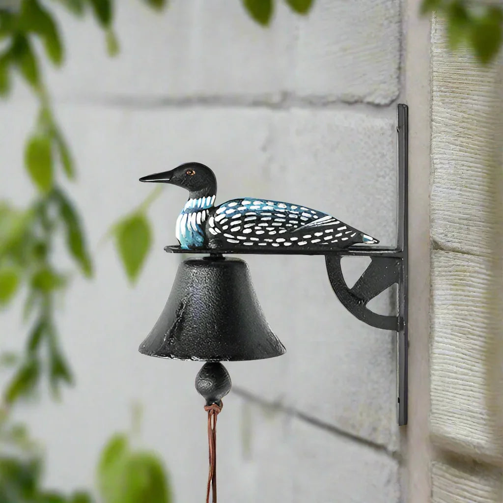 Duck Woodland Cast Iron Doorbell 31cm | Rustic Country Garden Decor