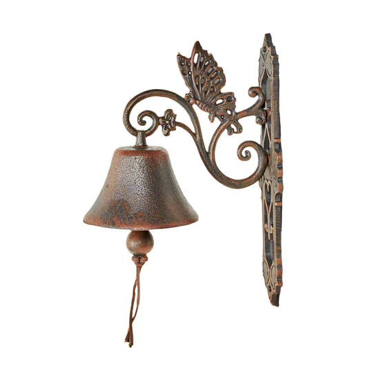 Doorbell Butterfly Rustic Cast Iron