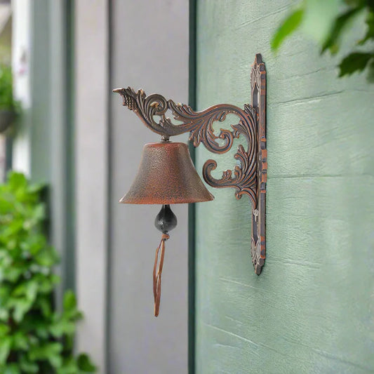 Doorbell Leaf Vintage Rustic Cast Iron