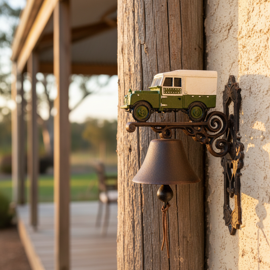 Rover 4WD Vintage Cast Iron Doorbell 33cm | English Country Rustic Decor