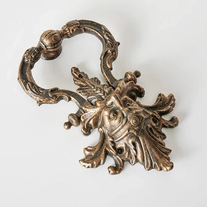 Door Knocker Green Man Nature Rustic Cast Iron