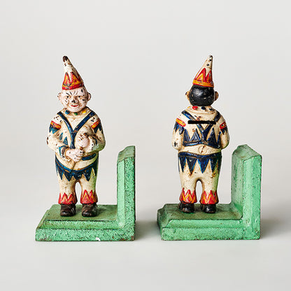 Clown Bookend Vintage Cast Iron Book End 18cm
