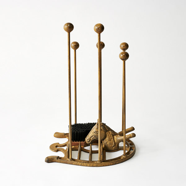 Cast Iron Horse Boot Holder Scraper Brush - Boot Rack