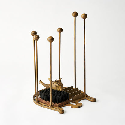 Cast Iron Horse Boot Holder Scraper Brush - Boot Rack