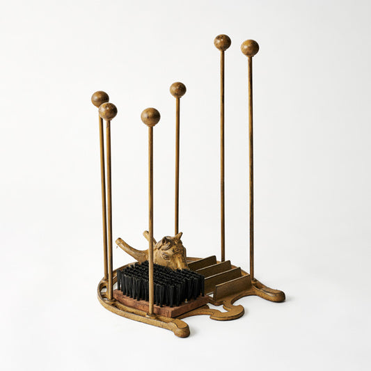 Cast Iron Horse Boot Holder Scraper Brush - Boot Rack