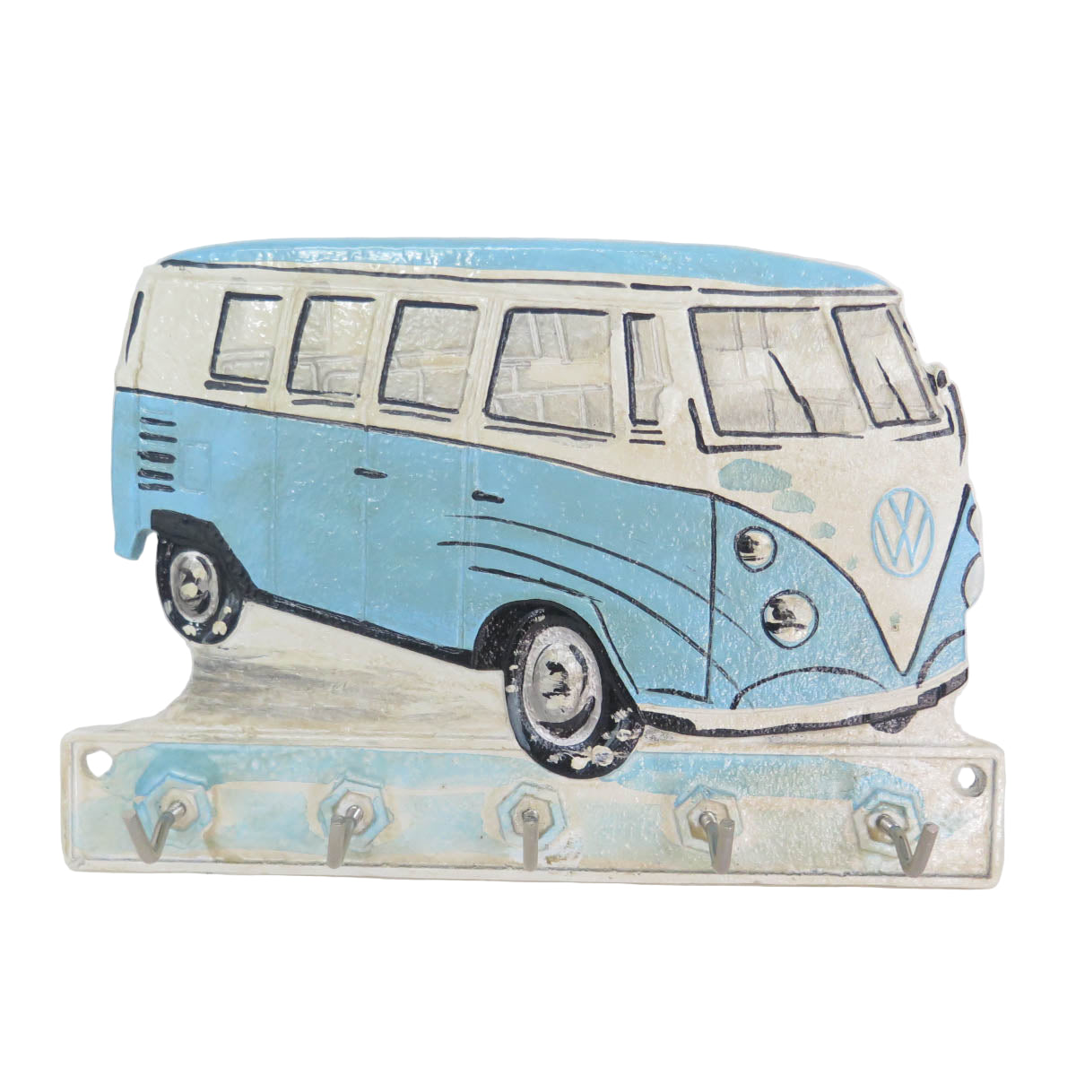 Kombi Blue Hook Key Rack Vintage