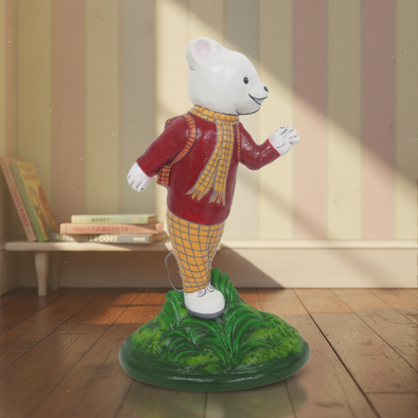 Rupert Bear Doorstop Vintage Cast Iron Door Stop 31cm