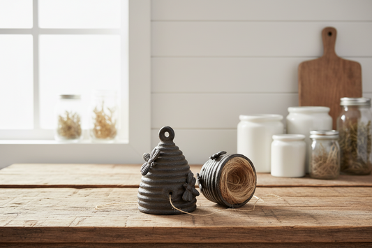 Cast Iron Beehive String Holder - Vintage Kitchen & Garden Decor