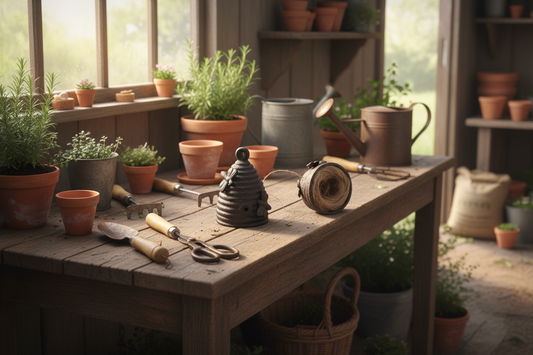 Cast Iron Beehive String Holder - Vintage Kitchen & Garden Decor