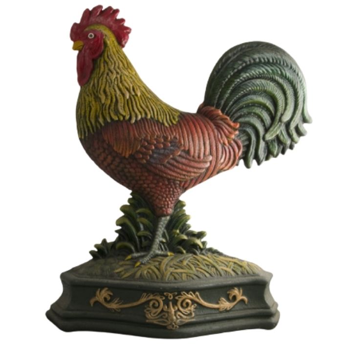 Rooster Doorstop Large Vintage Cast Iron Door Stop