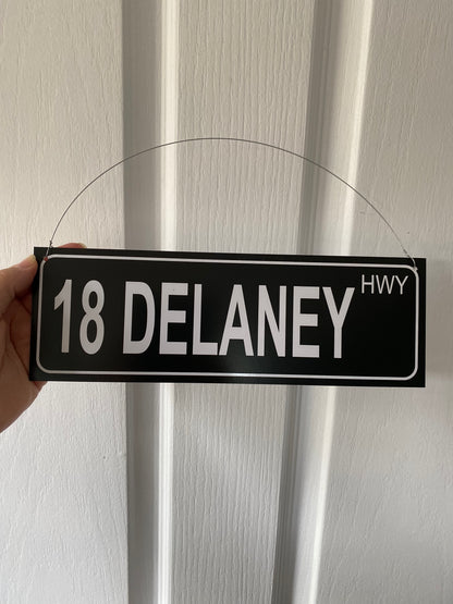 Custom Street Sign or Sticker | Personalised Black & White Property Sign | House Driveway Address | Aussie Made