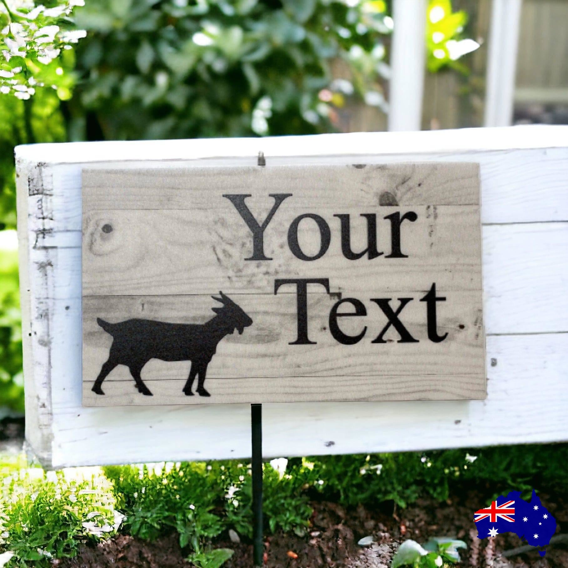 Goat Custom Persoanlised Country Farm Sign - The Renmy Store Homewares & Gifts 