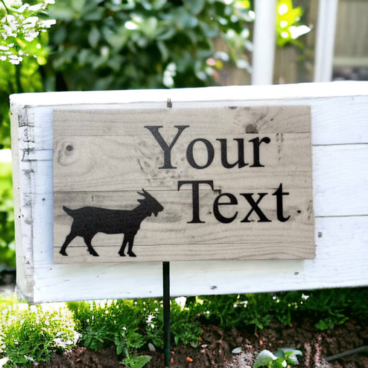 Goat Custom Persoanlised Country Farm Sign - The Renmy Store Homewares & Gifts 