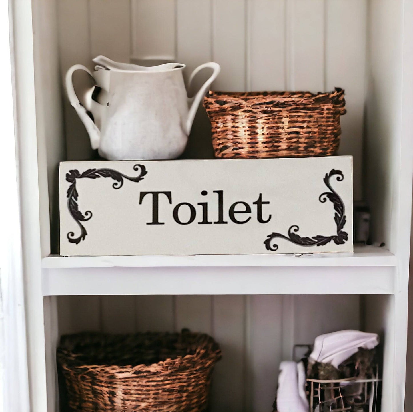 French Toilet Laundry Bathroom Door Sign - The Renmy Store Homewares & Gifts 