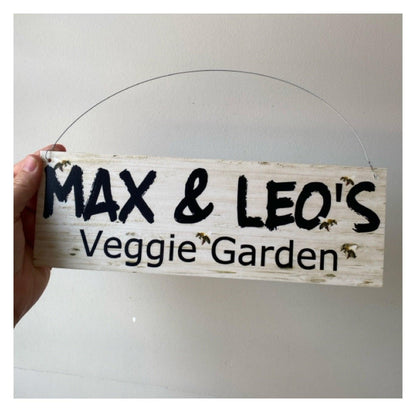 Custom Veggie Patch Garden Bees Sign