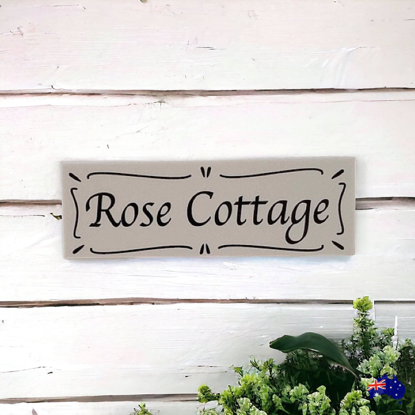 Cottage Custom Personalised French White Sign - The Renmy Store Homewares & Gifts 