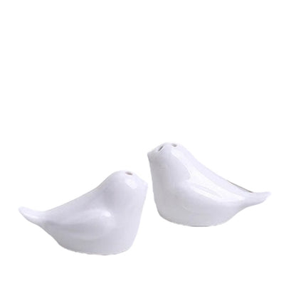 Salt Pepper Shaker Birds French White