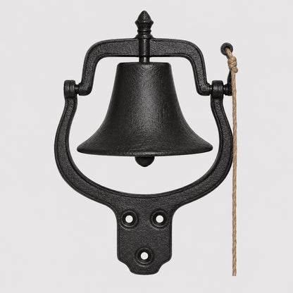 Large School Dinner Bell | Antique Style Cast Iron | Farmhouse Country