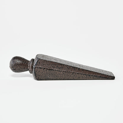 Classic Knob Wedge Doorstop | Vintage Cast Iron Rustic Decor