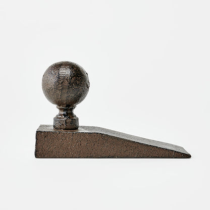 Classic Ball Wedge Doorstop | Vintage Cast Iron Rustic Decor