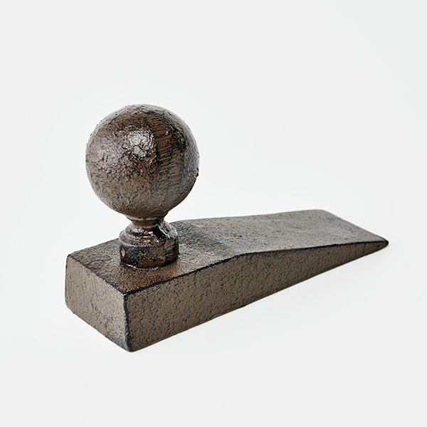Classic Ball Wedge Doorstop | Vintage Cast Iron Rustic Decor