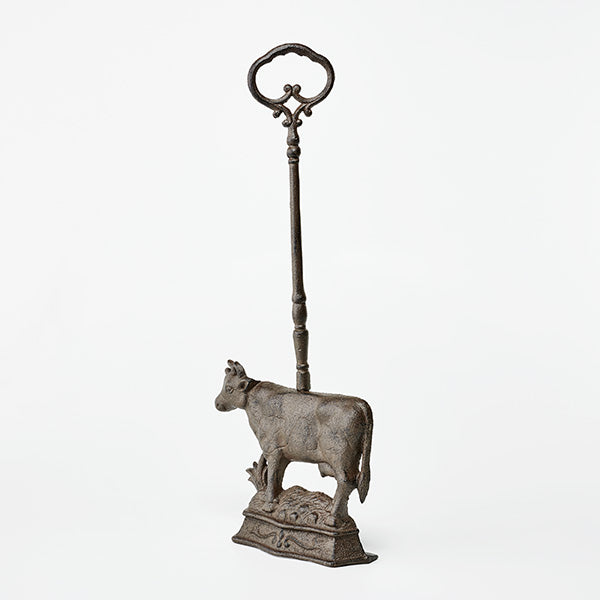 Cow Doorstop with Handle | Vintage Cast Iron Farmhouse Decor