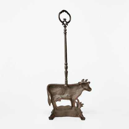 Cow Doorstop with Handle | Vintage Cast Iron Farmhouse Decor