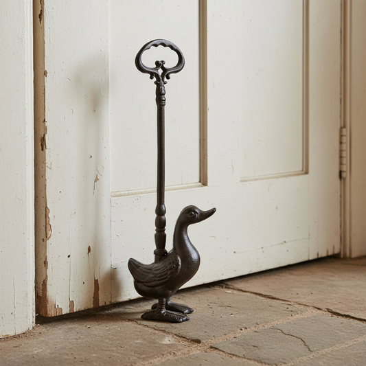 Duck Doorstop with Handle | Vintage Cast Iron Door Stop Farmhouse Country Decor