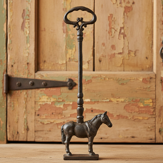 Horse Doorstop with Handle | Vintage Cast Iron Door Stop Farmhouse Country Decor