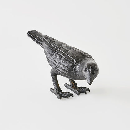 Crow Bird Cast Iron Ornament | Vintage Rustic Farmhouse Decor