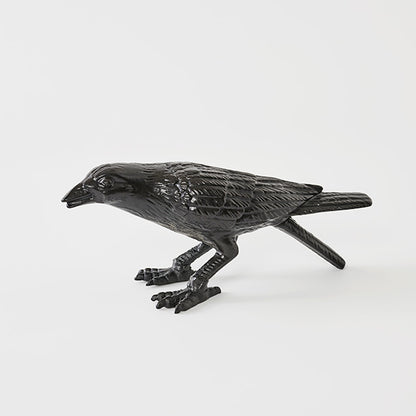 Crow Bird Cast Iron Ornament | Vintage Rustic Farmhouse Decor