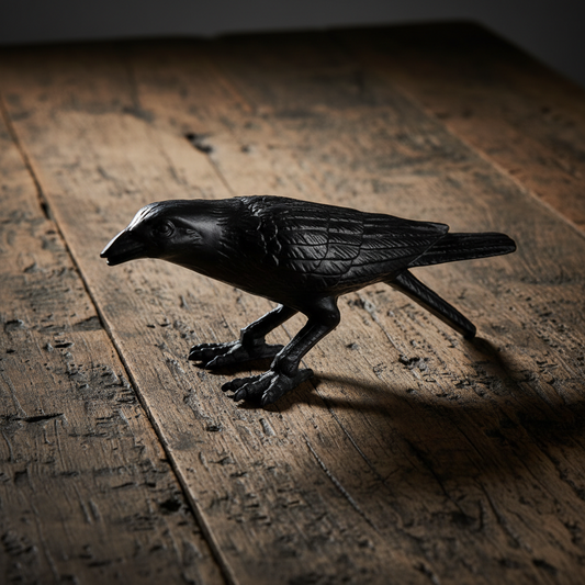 Crow Bird Cast Iron Ornament Wonder | Vintage Rustic Farmhouse Decor