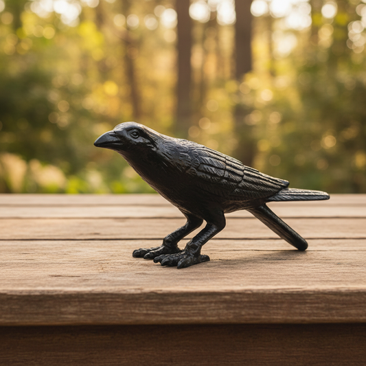 Crow Bird Cast Iron Ornament Wonder | Vintage Rustic Farmhouse Decor