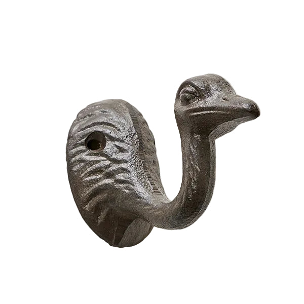 Emu Cast Iron Wall Hook | Rustic Australiana Bird Hook 8x5x10cm