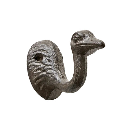 Emu Cast Iron Wall Hook | Rustic Australiana Bird Hook 8x5x10cm