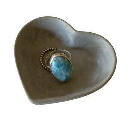 Tray Dish Candle Holder Heart Aussie Handmade Concrete