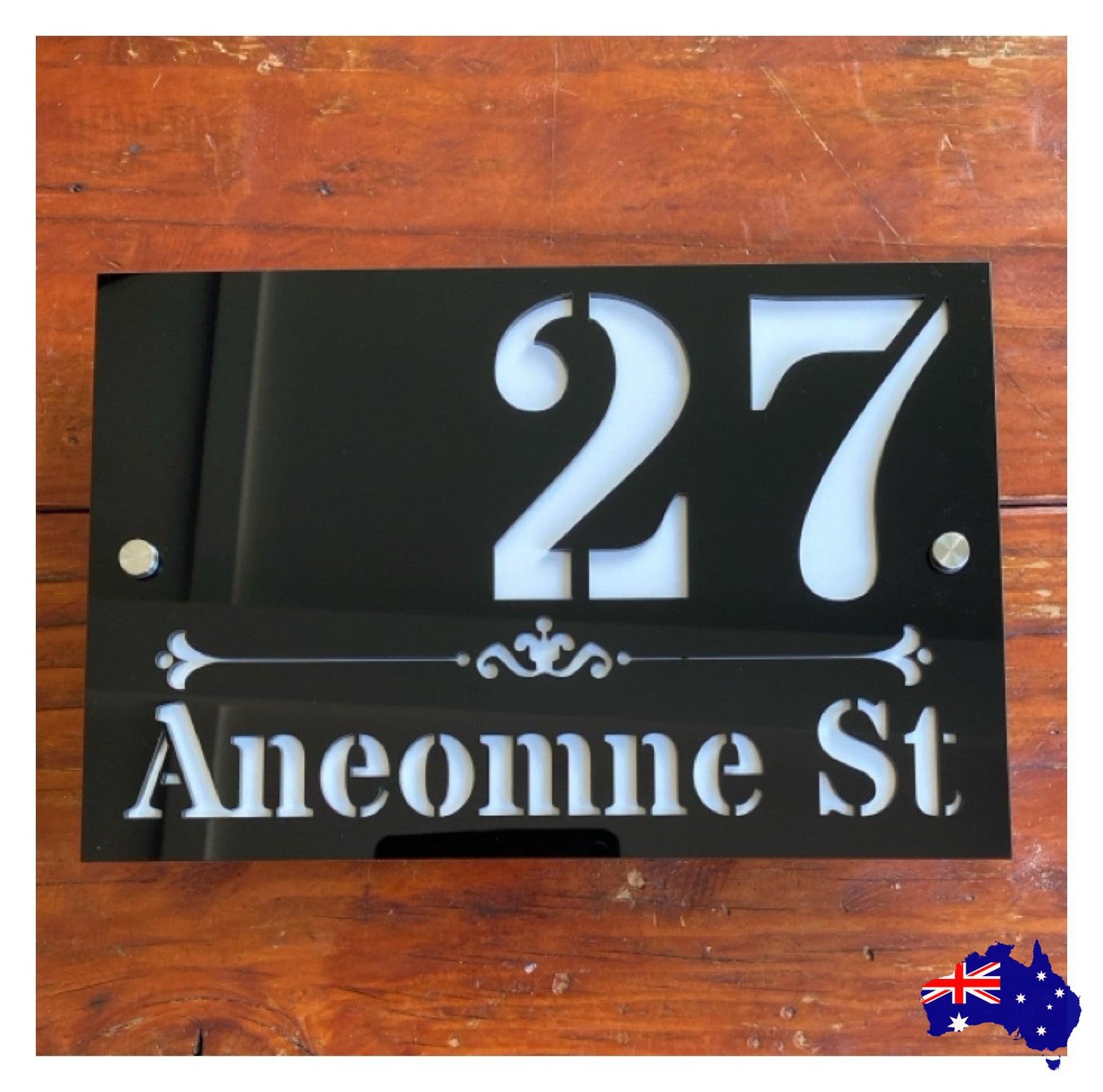 Personalised Street Number Address Letter Box Black House Custom Classic Sign - The Renmy Store Homewares & Gifts 