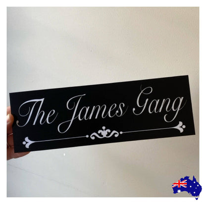 Family Name Custom Personalised Vintage Black Sign - The Renmy Store Homewares & Gifts 