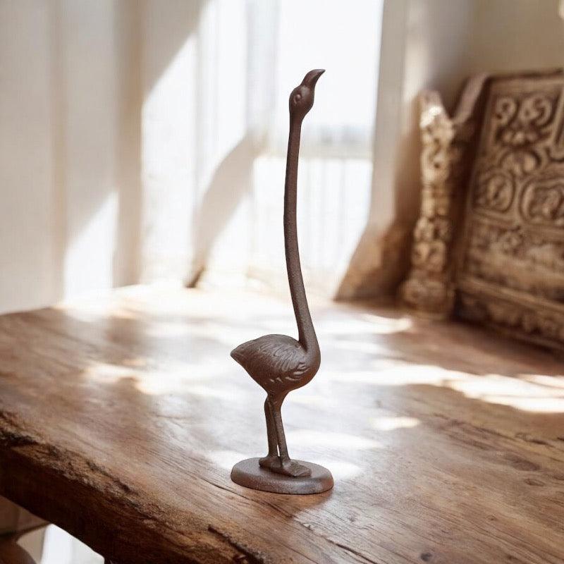 Paper Towel Holder Cast Iron Flamingo