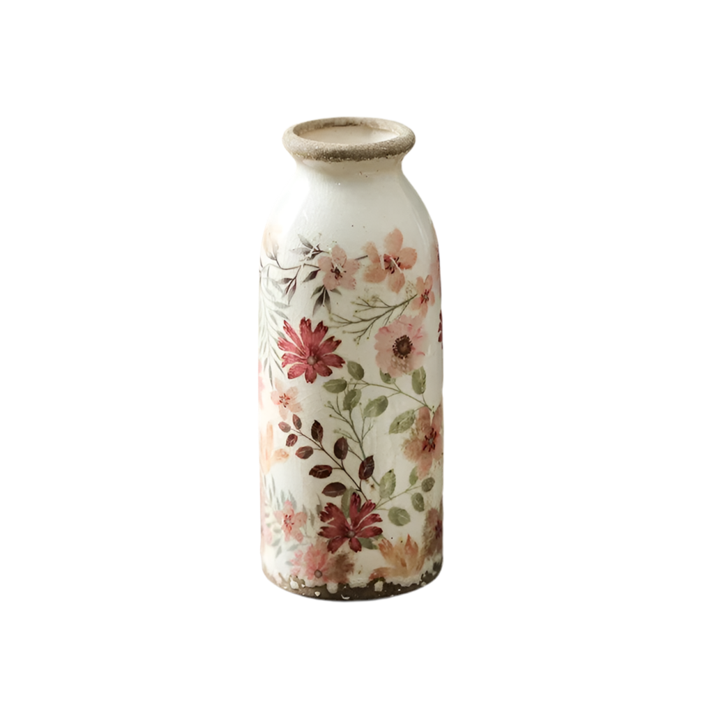 Vase Floral Rose Cottage