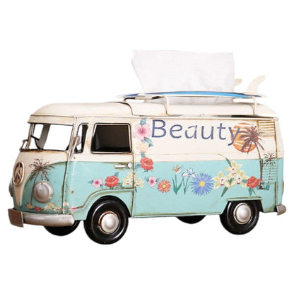 Tissue Box VW Van Coastal Beach Vibes Ornament - The Renmy Store Homewares & Gifts 