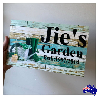 Garden Gardening Gardener Custom Personalised Sign - The Renmy Store Homewares & Gifts 