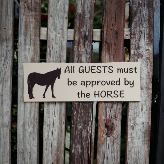 Horse Horses Guests Approved Sign - The Renmy Store Homewares & Gifts 