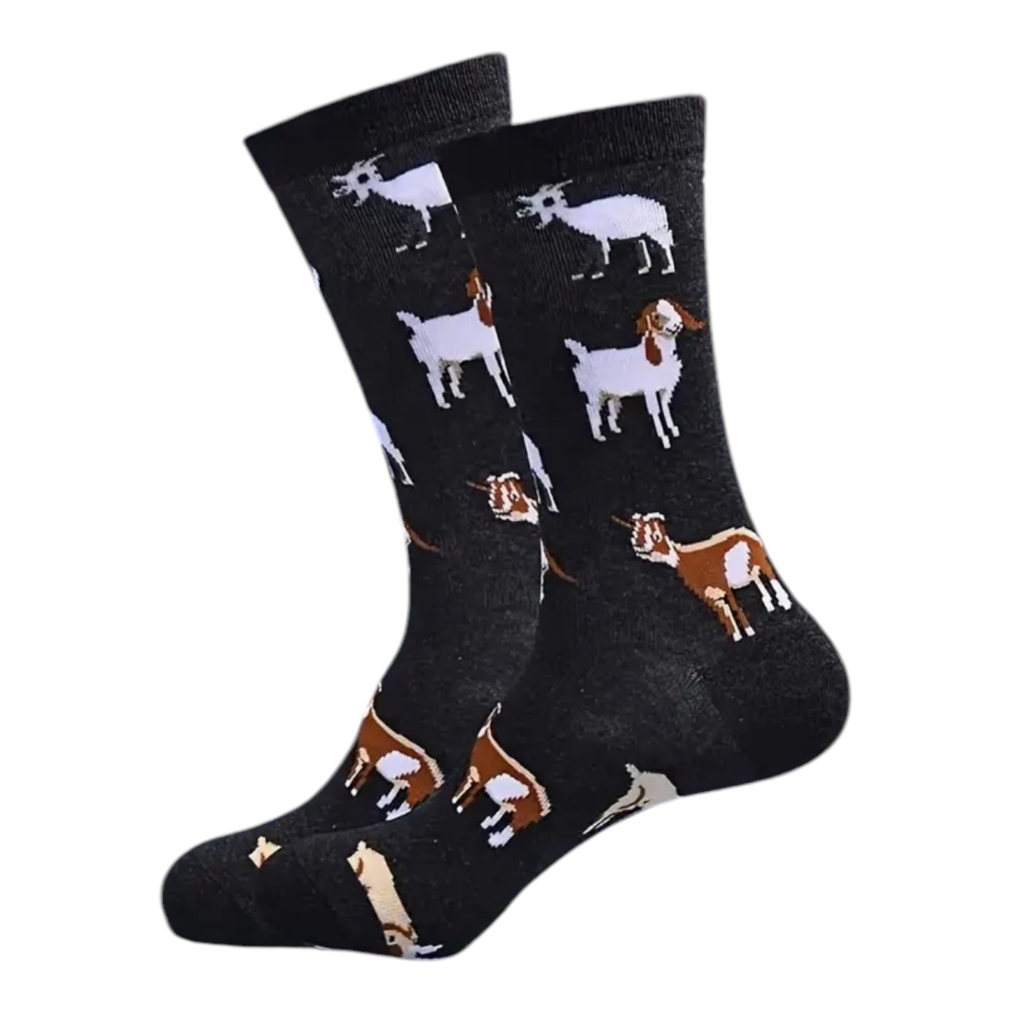 Goat Lover Socks and Warning Goat Sign Gift Set