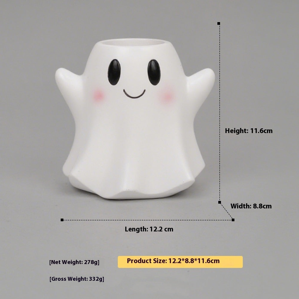 Planter Pot Pen Holder Garden Zombie Ghost Frankenstein Decoration