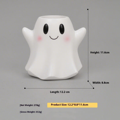 Planter Pot Pen Holder Garden Zombie Ghost Frankenstein Decoration