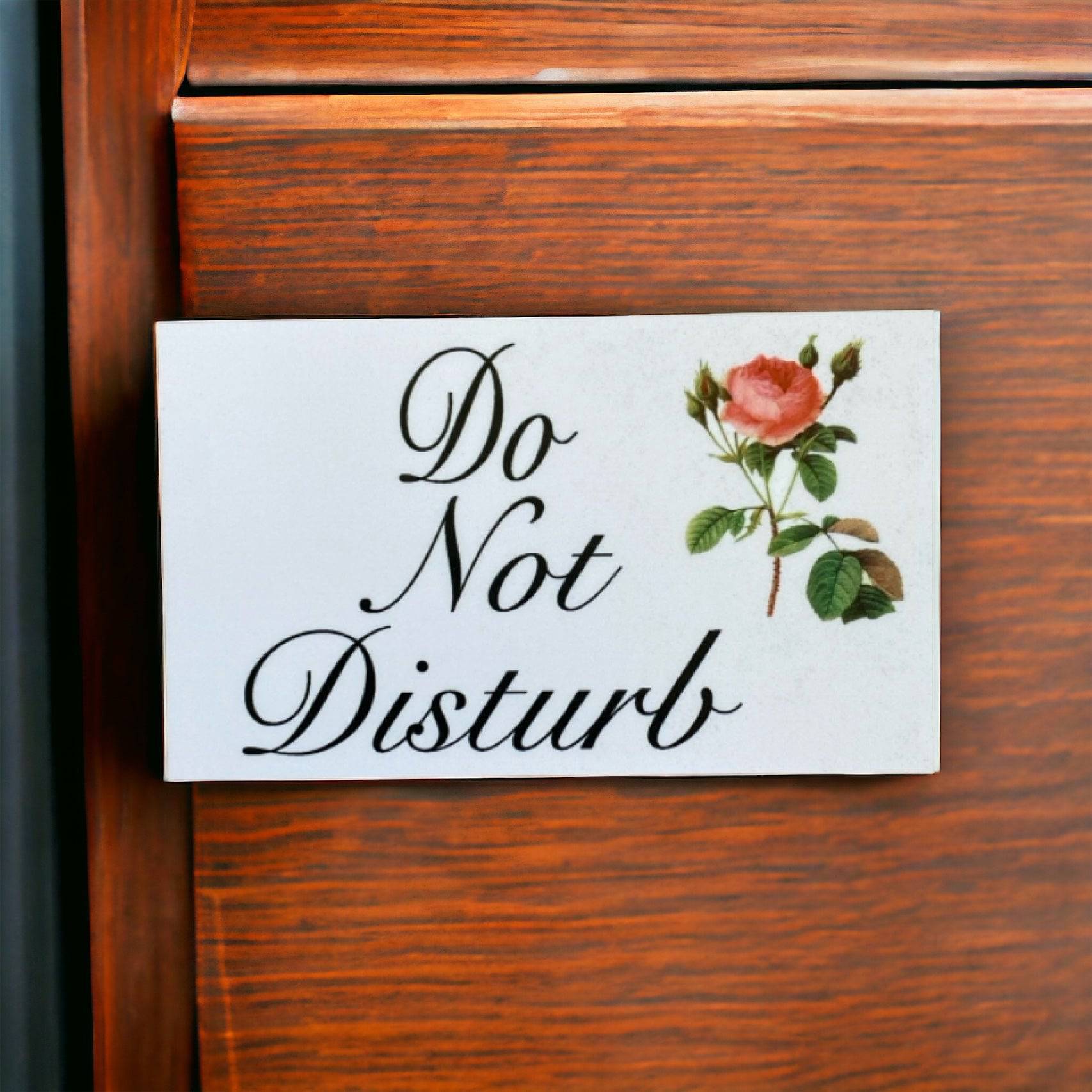 Do Not Disturb Vintage Rose Sign - The Renmy Store Homewares & Gifts 