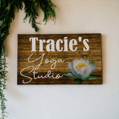 Yoga Studio Custom Personalised Sign - The Renmy Store Homewares & Gifts 