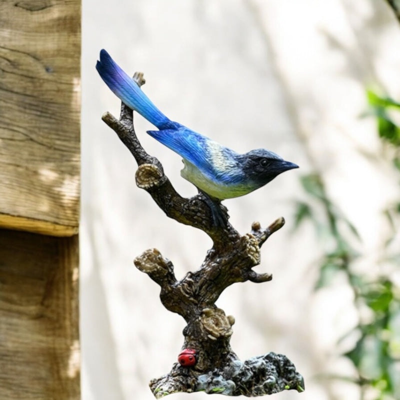 Wren Bird Blue Ornament