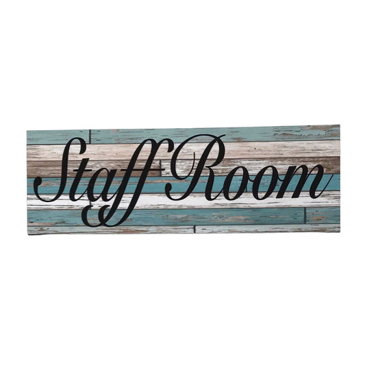 Staff Room Rustic Blue Vintage Sign - The Renmy Store Homewares & Gifts 